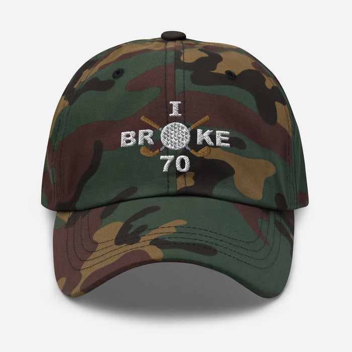 I Broke 70 Men's Embroidered Hat