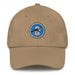 A khaki colored Seal Team 2 Hat with the logo on the front.  The hat has a curved visor and an adjustable strap at the back.