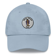 A light blue Seal Team 1 Hat with the logo on the front.  The hat has a curved visor and an adjustable strap at the back.