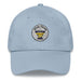 A light blue Seal Team 5 Hat with the logo on the front.  The hat has a curved visor and an adjustable strap at the back.