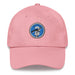 A pink Seal Team 2 Hat with the logo on the front.  The hat has a curved visor and an adjustable strap at the back.