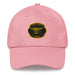 A pink Seal Team 3 Hat with the logo on the front.  The hat has a curved visor and an adjustable strap at the back.