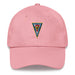 A pink Seal Team 7 Hat with the logo on the front.  The hat has a curved visor and an adjustable strap at the back.