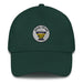 A spruce colored Seal Team 5 Hat with the logo on the front.  The hat has a curved visor and an adjustable strap at the back.