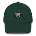 A spruce colored Seal Team 6 Hat with the logo on the front.  The hat has a curved visor and an adjustable strap at the back.