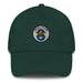 A spruce colored Seal Team 8 Hat with the logo on the front.  The hat has a curved visor and an adjustable strap at the back.