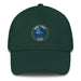 A spruce colored Seal Team 4 Hat with the logo on the front.  The hat has a curved visor and an adjustable strap at the back.