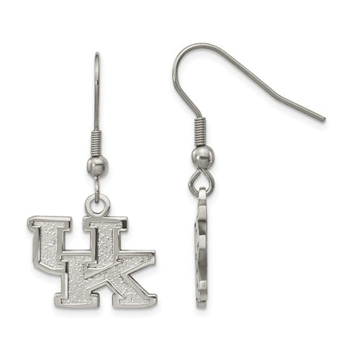 Stainless Steel LogoArt University of Kentucky U-K Dangle Wire Earrings