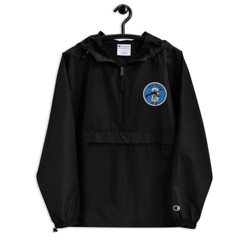 Navy Seal Team 2 Navy Champion packable jacket with a detailed embroidered logo