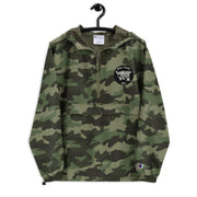 Navy Seal Team 6 Green Camouflage Champion packable jacket with a detailed embroidered logo