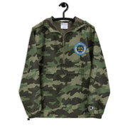 Navy Seal Team 10 Green Camouflage Champion packable jacket with a detailed embroidered logo