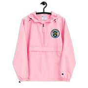Navy Seal Team 8 Pink Champion packable jacket with a detailed embroidered logo