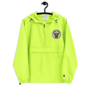 Navy Seal Team 5 Safety Green Champion packable jacket with a detailed embroidered logo