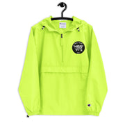 Navy Seal Team 6 Safety Green Champion packable jacket with a detailed embroidered logo