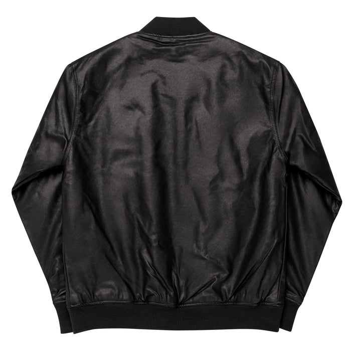 Navy Seal Team 3 Embroidered Leather Bomber Jacket