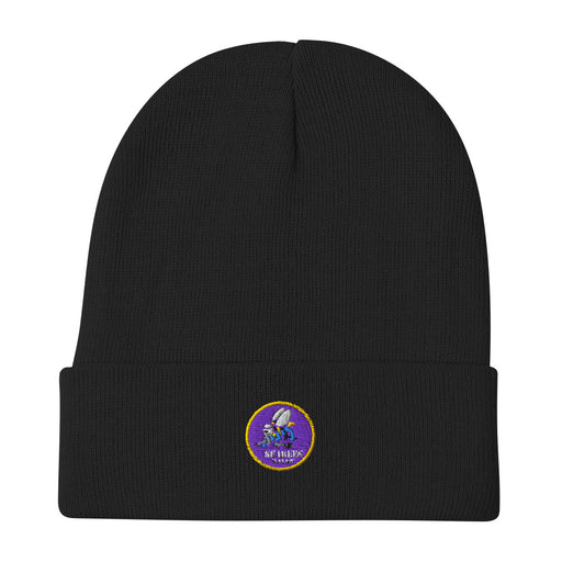 Navy Seabees Embroidered Beanie - Black