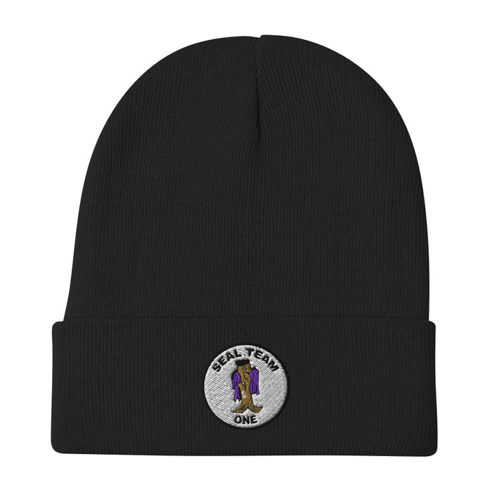 Seal Team 1 Embroidered Beanie - Black
