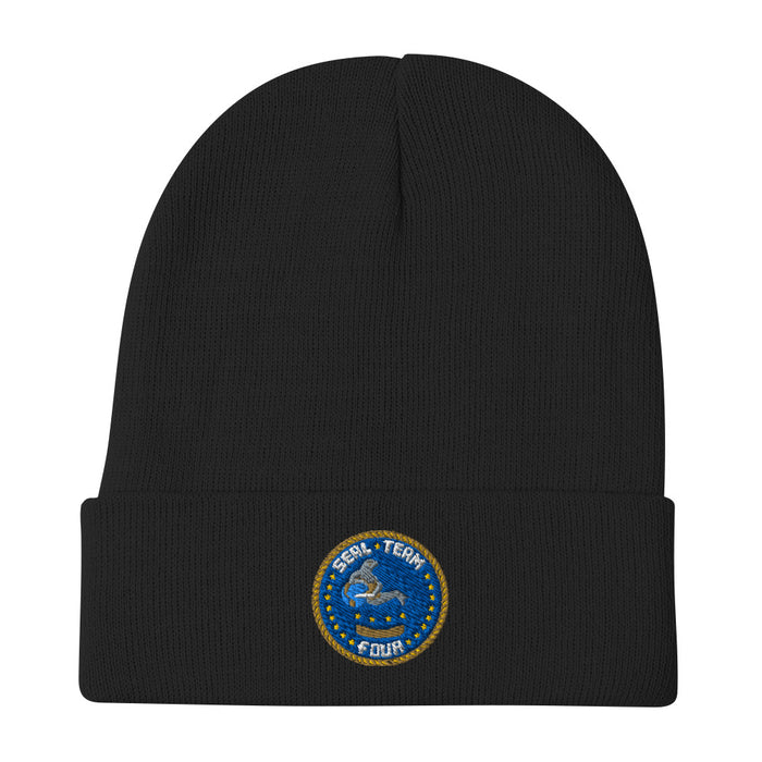 Seal Team 4 Embroidered Beanie - Black