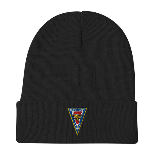 Seal Team 7 Embroidered Beanie - Black