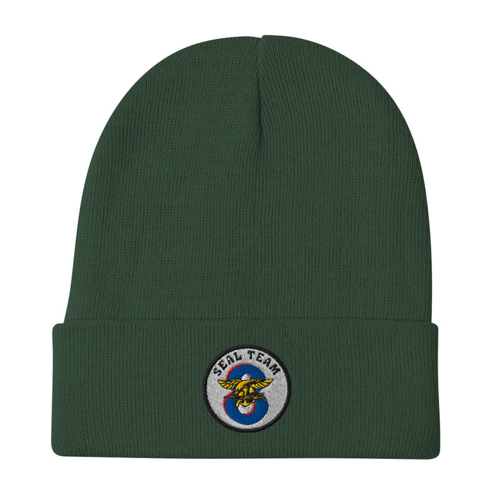 Seal Team 8 Embroidered Beanie - Dark Green