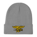 Navy Seals Embroidered Beanie - Gray