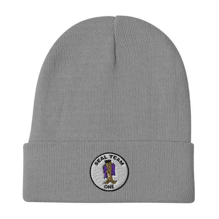 Seal Team 1 Embroidered Beanie - Gray