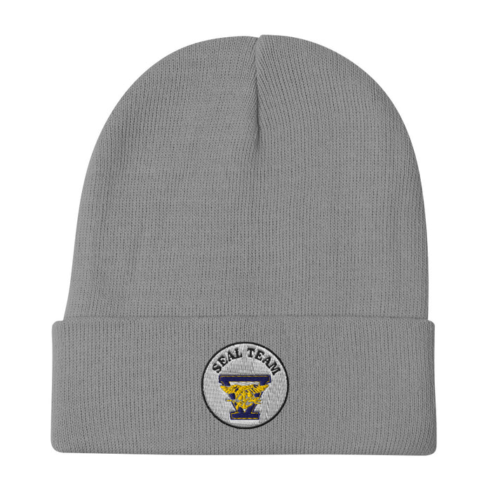 Seal Team 5 Embroidered Beanie - Gray