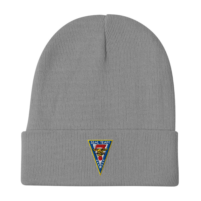 Seal Team 7 Embroidered Beanie - Gray