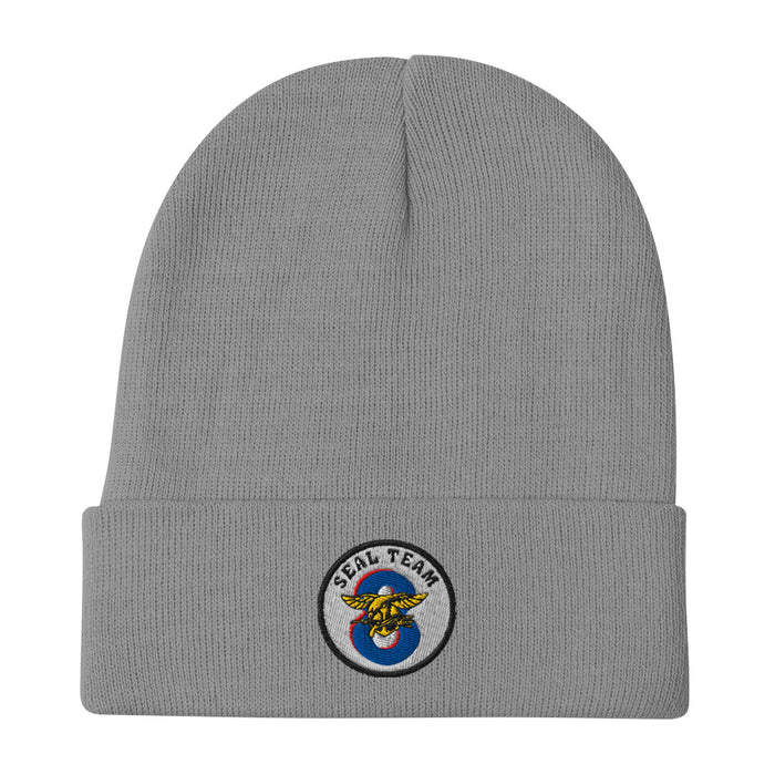 Seal Team 8 Embroidered Beanie - Gray