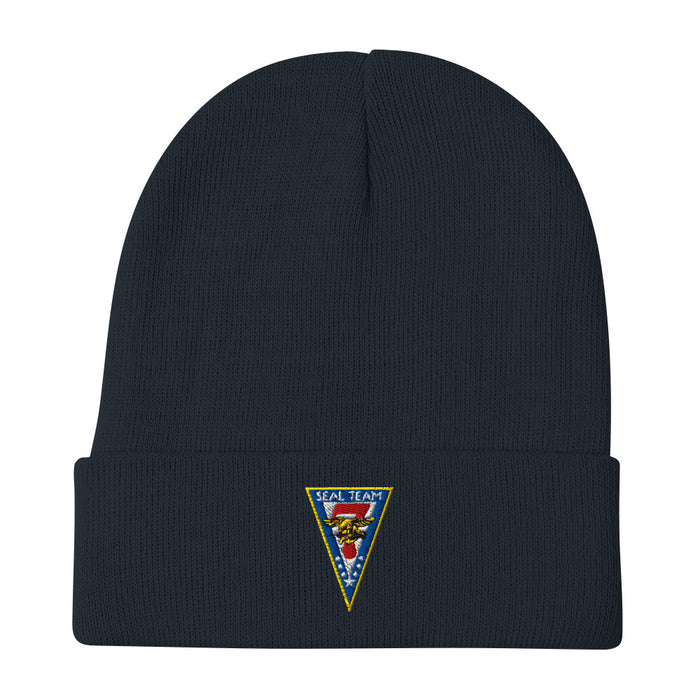 Seal Team 7 Embroidered Beanie - Navy