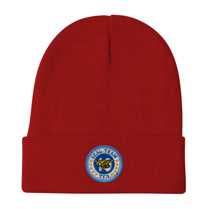 Seal Team 10 Embroidered Beanie - Red