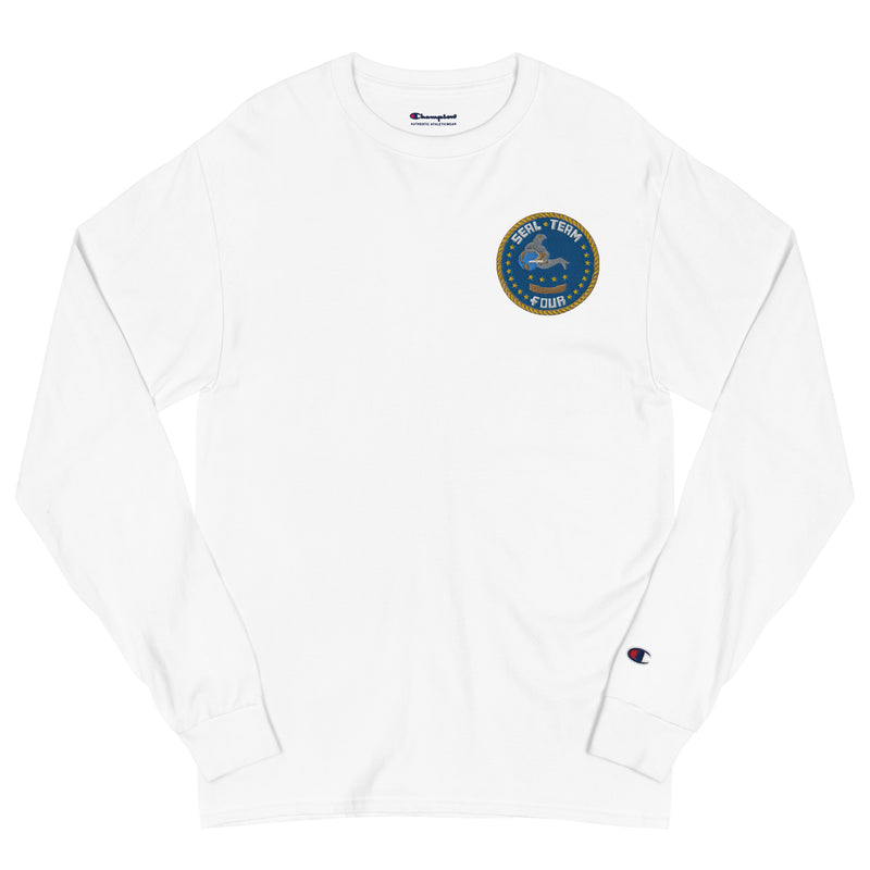 Seal Team 4 Men's Champion Long Sleeve Shirt - White