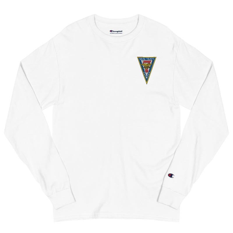 Seal Team 7 Men's Champion Long Sleeve Shirt - White