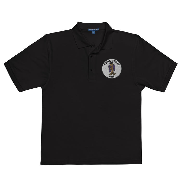 Seal Team 1 Premium Polo Shirt - Black