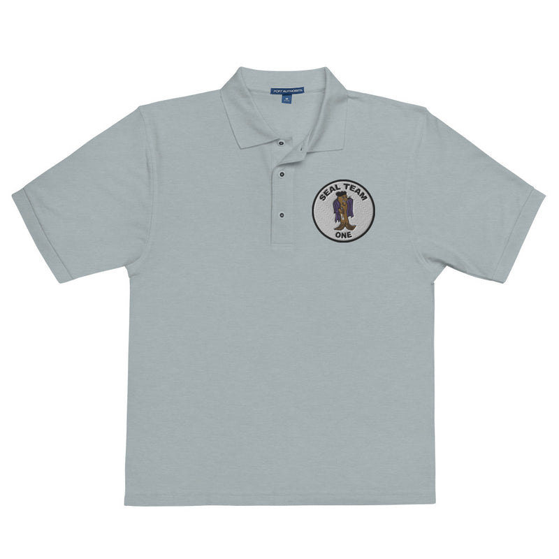 Seal Team 1 Premium Polo Shirt - Cool Heather