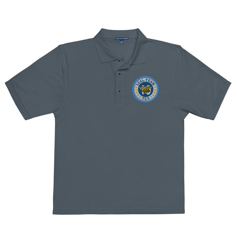 Seal Team 10 Premium Polo Shirt - Steel Grey