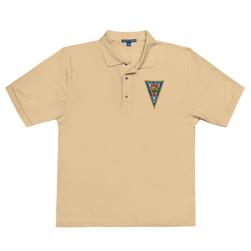 Seal Team 7 Premium Polo Shirt - Stone