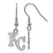 Stainless Steel Major League Baseball LogoArt Kansas City Royals K-C Dangle Earrings