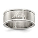 NEW YORK METS STAINLESS STEEL LOGO BAND RING SIZE 8