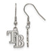 Stainless Steel Major League Baseball LogoArt Tampa Bay Rays Letters T-B Dangle Earrings