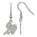 Showcase your Oakland Athletics pride with these stainless steel LogoArt dangle earrings, featuring the stylized "A's" logo. Officially licensed Major League Baseball merchandise. One earring shown front-facing, the other from the side.