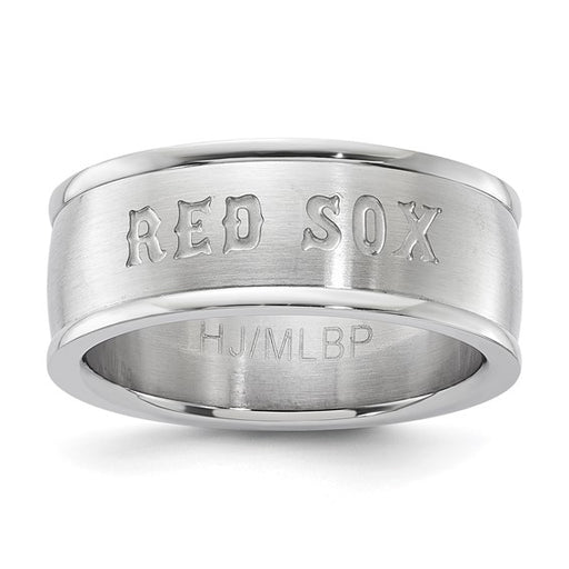 Stainless Steel MLB Boston Red Sox Band Ring