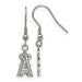 Stainless Steel Major League Baseball LogoArt Los Angeles Angels Dangle Earrings