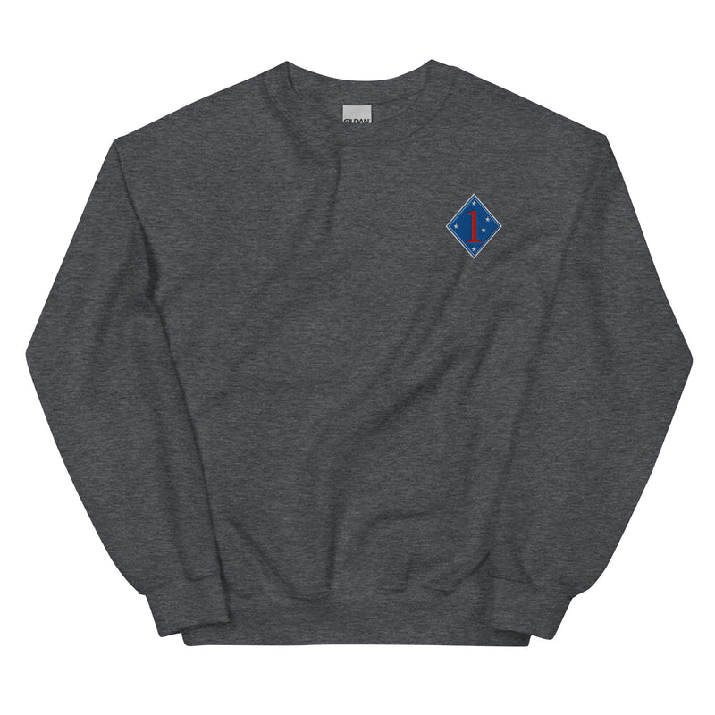 1st Marine Division Unisex Sweatshirt - Dark Heather