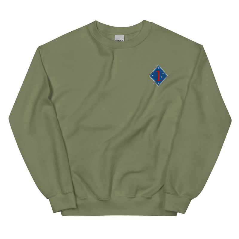 1st Marine Division Unisex Sweatshirt - Military Green