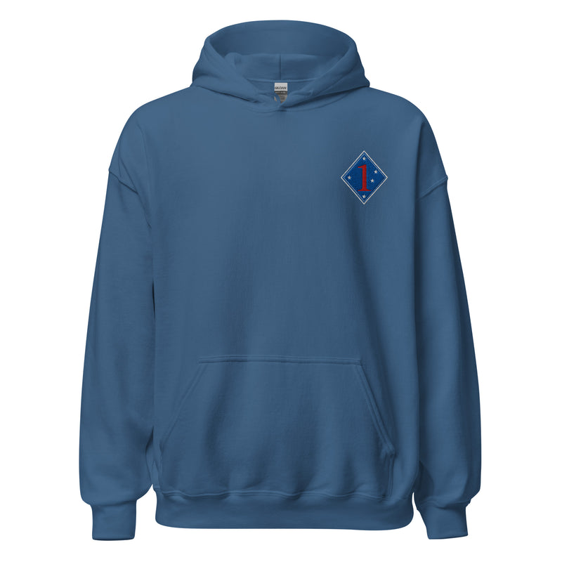 1st Marine Division Hoodie - Indigo-Blue