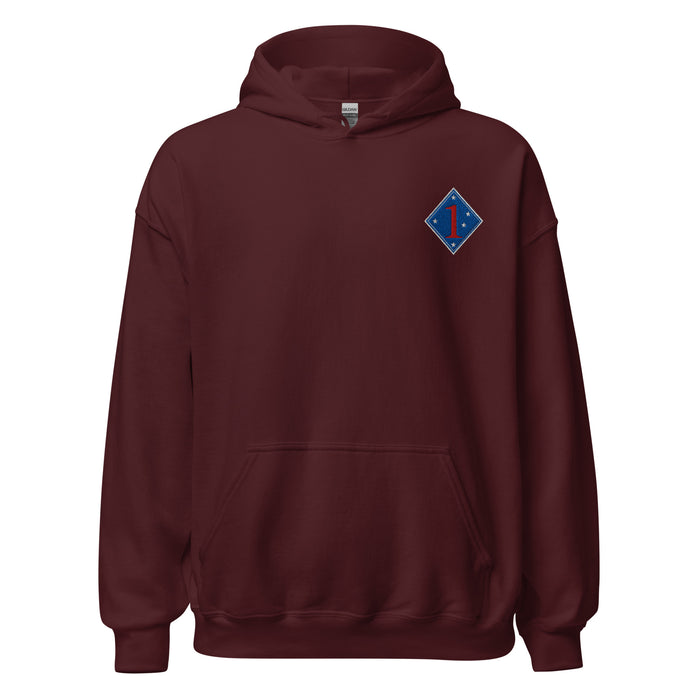 1st Marine Division Hoodie -Maroon