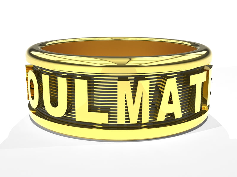 Gold Customized Celestial Wedding Band