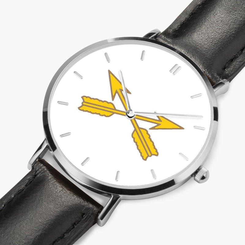 Perspective View - Special Forces Ultra Thin Watch (Black Strap)