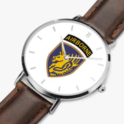 Perspective View - 13th Airborne Division Ultra Thin Watch (White Strap)